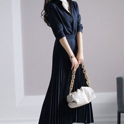 新款高定輕奢連衣裙 ol職業女裝 氣質女神范秋裝 御姐成熟風