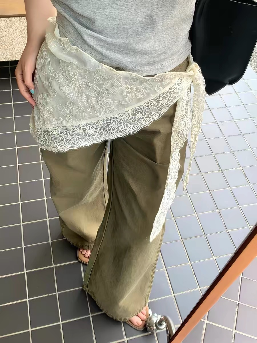 蕾絲三角巾腰飾｜層次感屁帘裙擺｜春夏仙氣顯瘦百搭配件