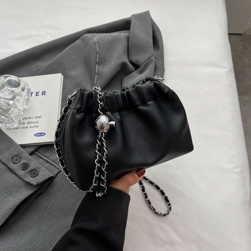 「現貨」金球雲朵包 小眾鏈條單肩包 迷你手提斜挎包