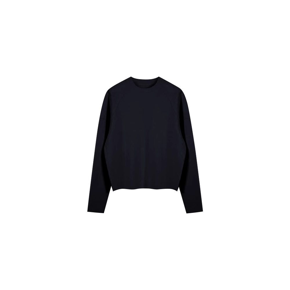 秋冬季休閒時尚套組｜黑色&白色長袖毛衣｜灰色&黑色寬鬆直筒長褲｜免搭配日常穿搭簡約兩件套