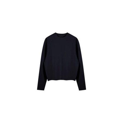 秋冬季休閒時尚套組｜黑色&白色長袖毛衣｜灰色&黑色寬鬆直筒長褲｜免搭配日常穿搭簡約兩件套