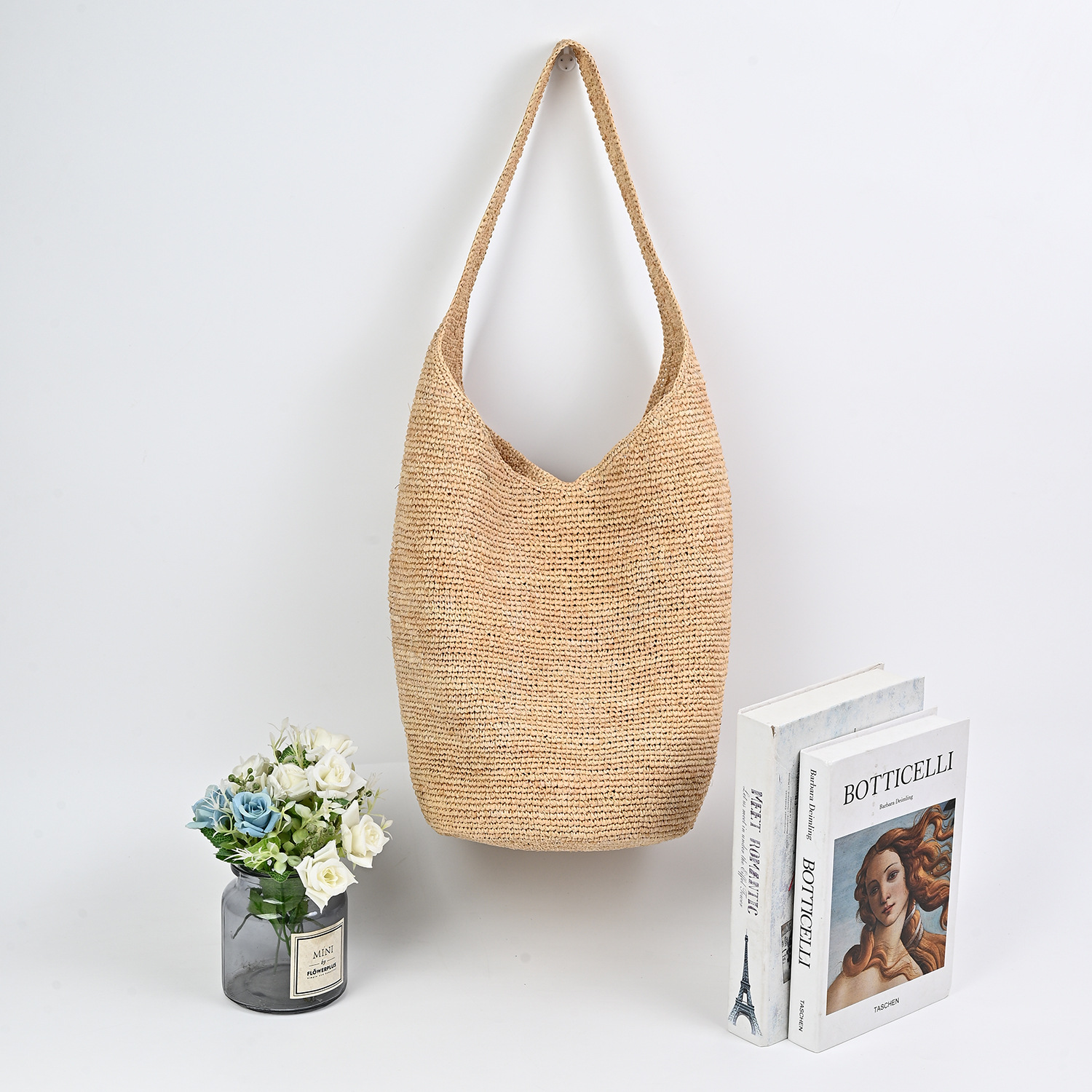 夏季限量款｜2025拉菲草水桶包｜輕便大容量設計｜沙灘購物兩用｜獨家設計