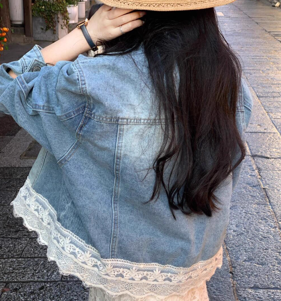 小香風蕾絲牛仔外套套裝組｜氣質藍白配色的夢幻逸品｜約會聚餐必備戰服