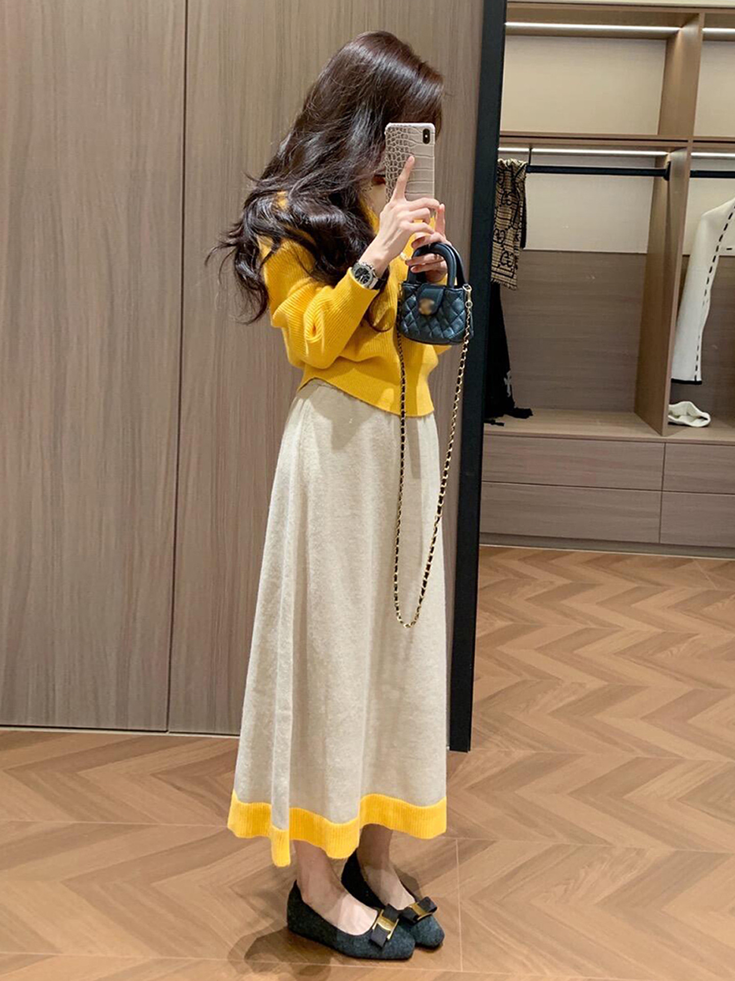 秋日溫柔著裝計畫｜韓系針織兩件套