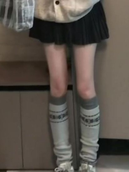 韓系氣質百搭針織開衫+高腰顯瘦半身裙兩件套