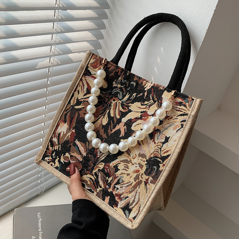 ins時尚便攜媽媽包 帆布手提包