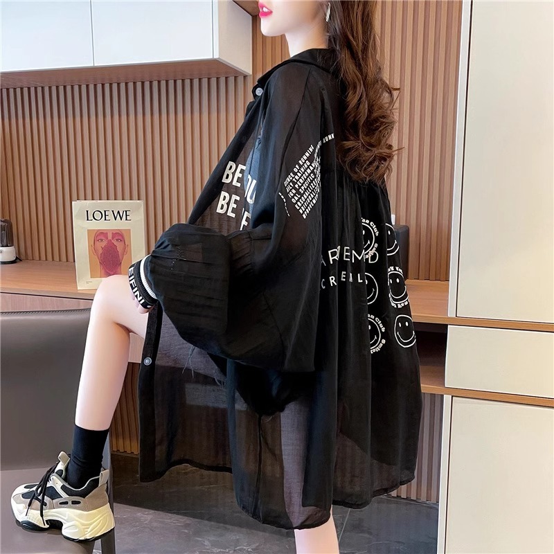 薄款透氣防曬衣 polo領開衫外套 小眾時尚網紗