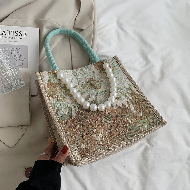 ins時尚便攜媽媽包 帆布手提包