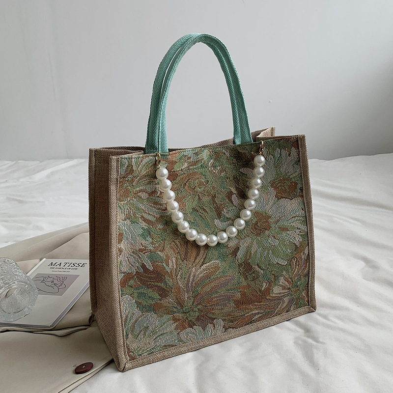 ins時尚便攜媽媽包 帆布手提包