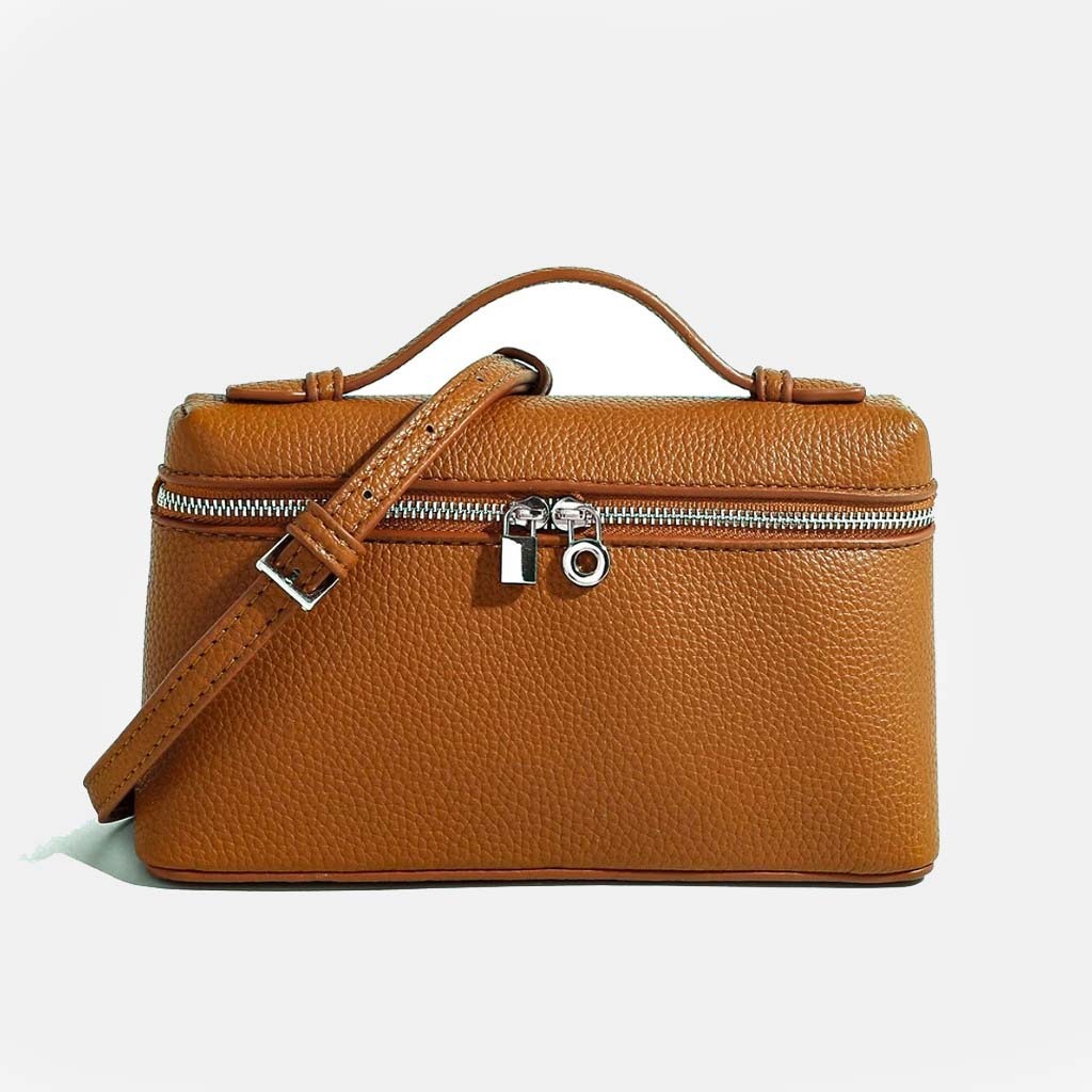 夏季限量款！LP19真皮飯盒包｜頭層牛皮材質｜手提肩背兩用｜台灣專櫃同款