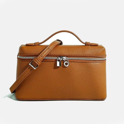 夏季限量款！LP19真皮飯盒包｜頭層牛皮材質｜手提肩背兩用｜台灣專櫃同款