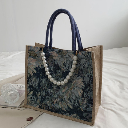 ins時尚便攜媽媽包 帆布手提包