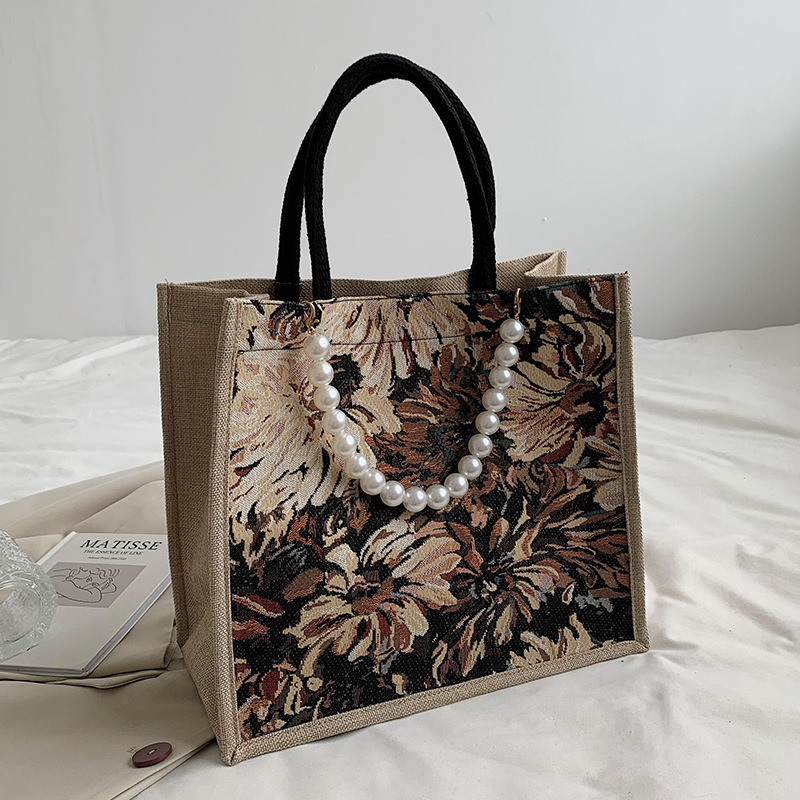 ins時尚便攜媽媽包 帆布手提包