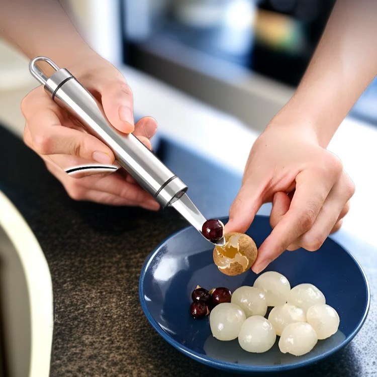 ที่คว้านเม็ดลำไยสแตนเลสอเนกประสงค์