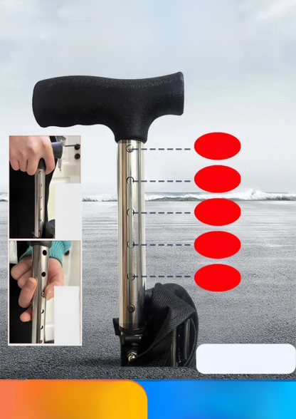 คนที่ชอบออกข้าวนอกไม่อยากยืนนานๆให้ปวดขา หรือ ผู้สูงอายุที่ต้องการไม้เท้า ที่ปลอดภัยหายห่วง . พกง่าย พับง่าย น้ำหนักเบา แข็งแรง ทนทาน พกไว้จะทำให้ชีวิตง่ายขึ้น