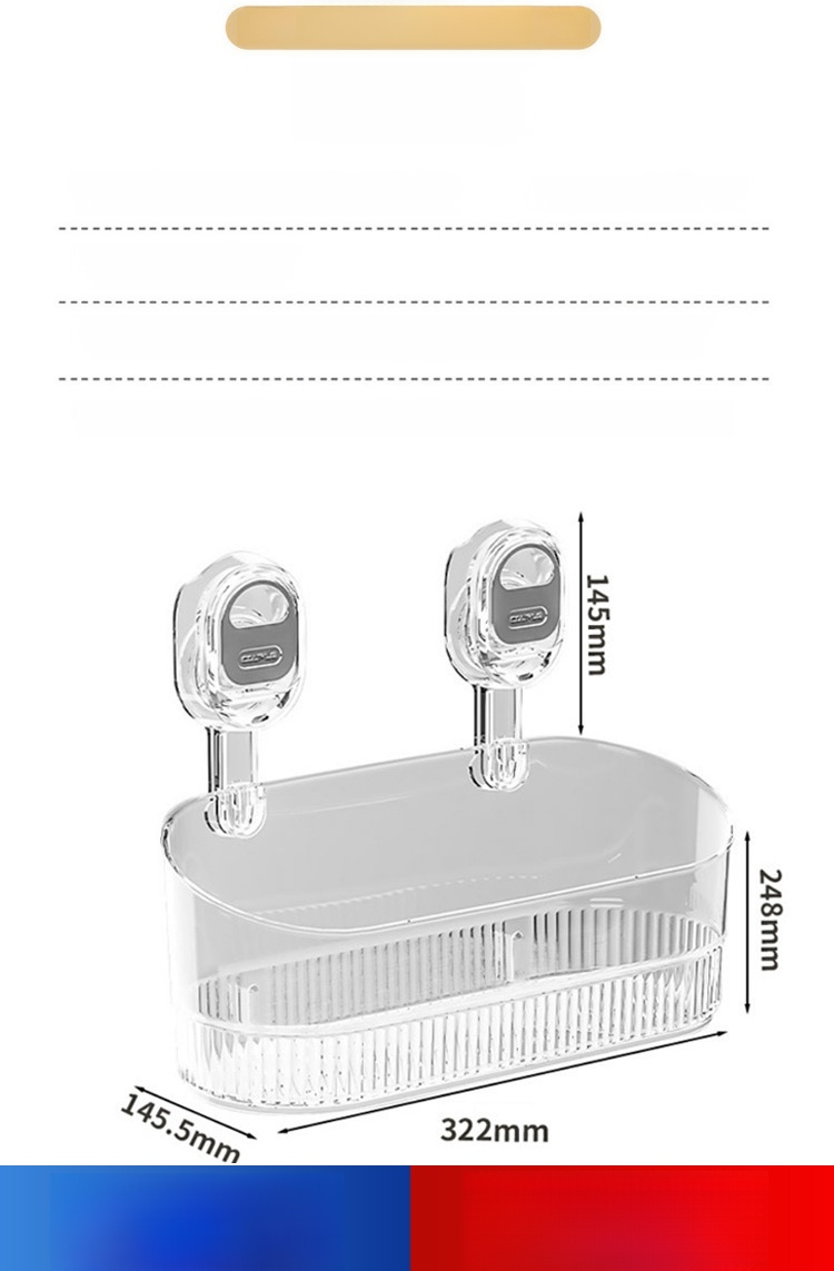 ชั้นวางของแบบติดผนังด้วยซิลิโคน ['ยึดติดง่ายเพียงแค่กด หนึ่งครั้ง ได้ที่ทั้งหมด สามารถจัดเก็บขวดและภาชนะต่างๆ ในครัว ห้องน้ำ และห้องนอน ทำให้เป็นระเบียบเรียบร้อย✨✨