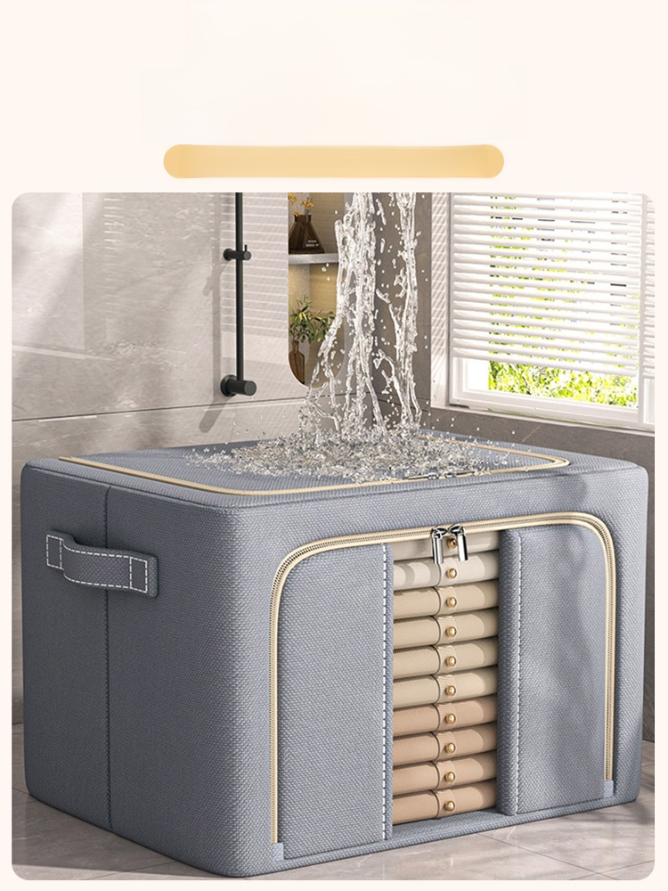 👍กล่องใส่เสื้อผ้าเสริมโครงเหล็ก สามารถใส่ผ้าห่มได้ 10 ผืน และเสื้อผ้าได้ 100 ชิ้น และรับน้ำหนักได้ถึง 100 กิโลกรัม