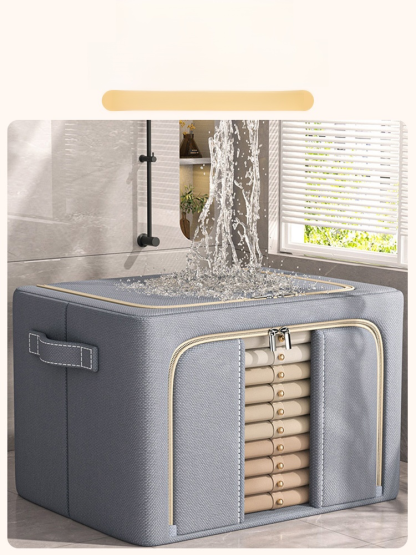 👍กล่องใส่เสื้อผ้าเสริมโครงเหล็ก สามารถใส่ผ้าห่มได้ 10 ผืน และเสื้อผ้าได้ 100 ชิ้น และรับน้ำหนักได้ถึง 100 กิโลกรัม