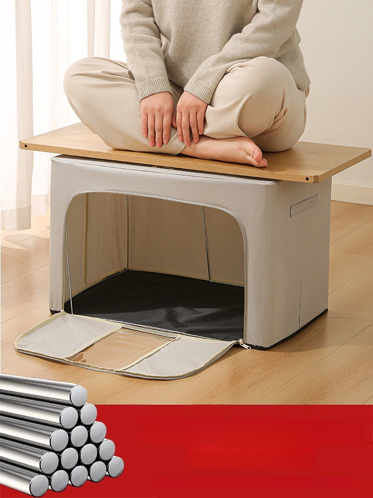 👍กล่องใส่เสื้อผ้าเสริมโครงเหล็ก สามารถใส่ผ้าห่มได้ 10 ผืน และเสื้อผ้าได้ 100 ชิ้น และรับน้ำหนักได้ถึง 100 กิโลกรัม