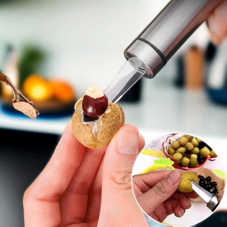 ที่คว้านเม็ดลำไยสแตนเลสอเนกประสงค์