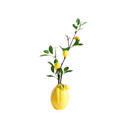 Minimalist style yellow vase
