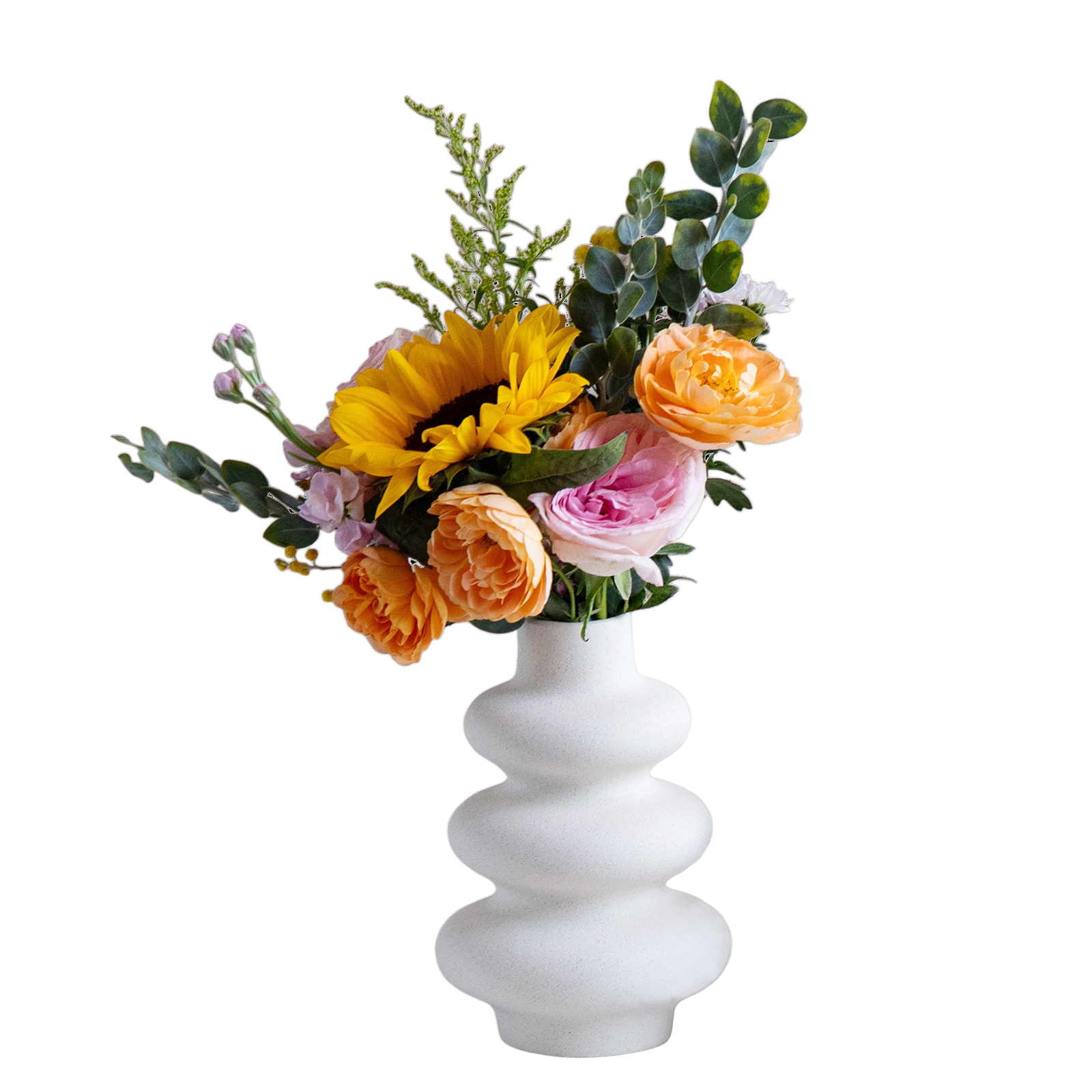 Matte white vase decoration