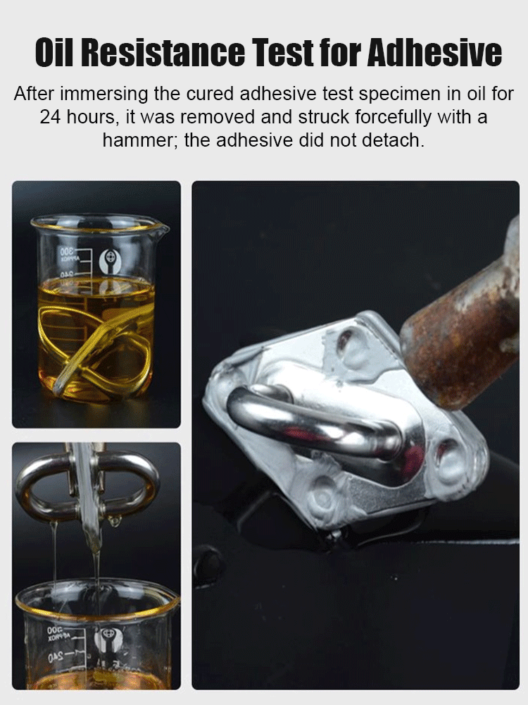 Crack welding metal casting adhesive