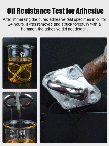 Crack welding metal casting adhesive