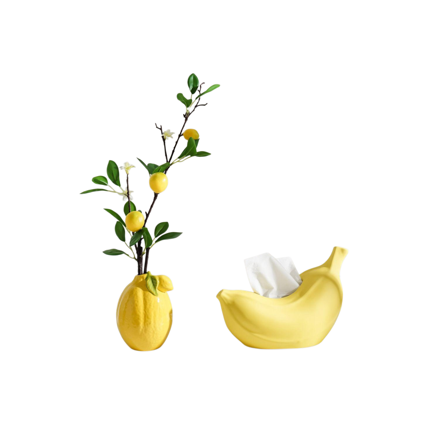 Minimalist style yellow vase