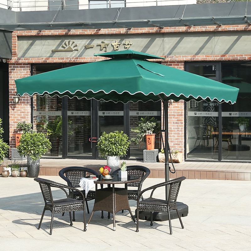 KIMDELIN 2.5M*2.5M Patio Garden Umbrella Outdoor Market TableSquare Umbrella with Wrench for Garden,Pool,Market