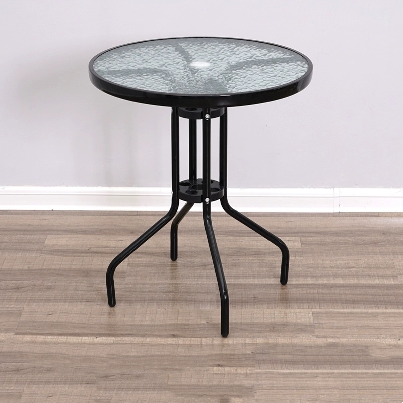 KIMDELIN Outdoor Furniture Glass Table Square Table For Garden, Pool,Market,Patio