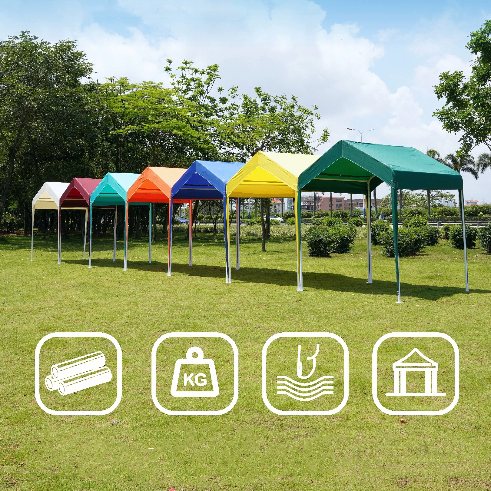 KIMDELIN 3x3m Folding Canopy / Folding Tent / Kanopi Bazar / Khemah(full Set) Payung Niaga Canopy Lipat Kanopi