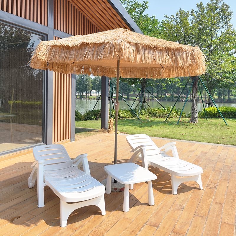 KIMDELIN Outdoor Foldable Swimming Pool Beach Chairs Beach Table Outdoor Deck Chairs White Poolside Deck Chairs Sun Lounger