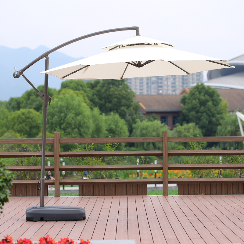 KIMDELIN 2.7M Patio Garden Umbrella Outdoor Market Table Round Umbrella For Garden,Pool,Market( FULL SET)