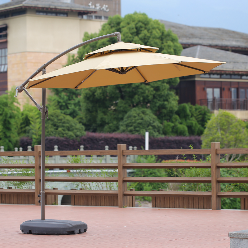 KIMDELIN 2.7M Patio Garden Umbrella Outdoor Market Table Round Umbrella For Garden,Pool,Market( FULL SET)