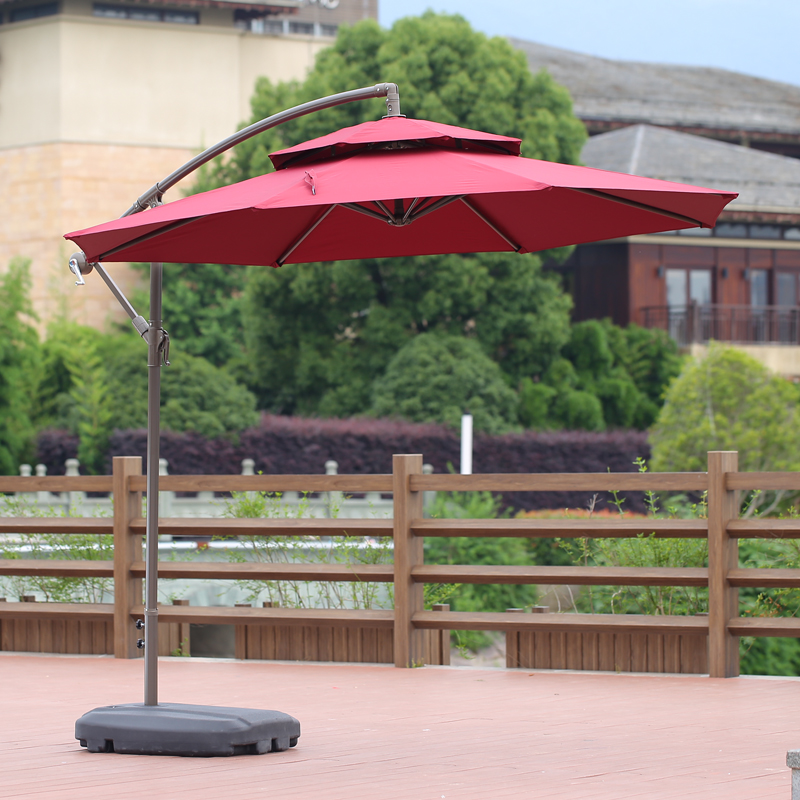 KIMDELIN 2.7M Patio Garden Umbrella Outdoor Market Table Round Umbrella For Garden,Pool,Market( FULL SET)