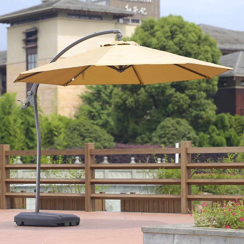 KIMDELIN 3M Patio Garden Umbrella Outdoor Market Table Round Umbrella with Crank and Push Handle For Pool,Market