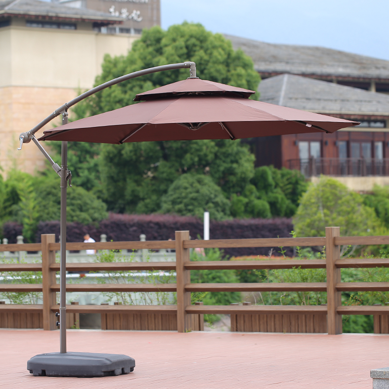 KIMDELIN 2.7M Patio Garden Umbrella Outdoor Market Table Round Umbrella For Garden,Pool,Market( FULL SET)