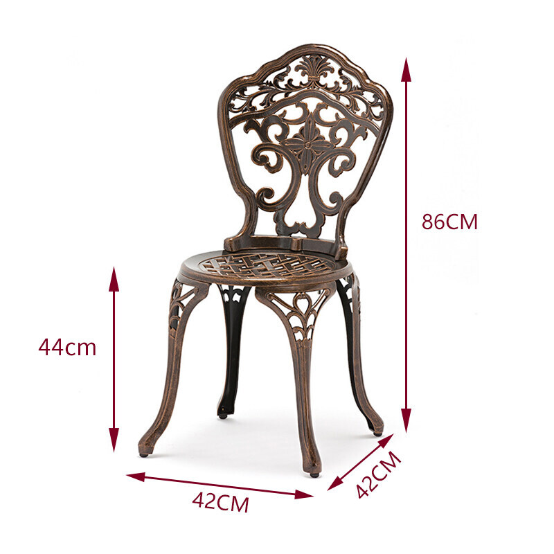 KIMDELIN Outdoor Cast Aluminum Dining Set for Patio, Balcony, Lawn, Garden, Backyard with Umbrella Hole