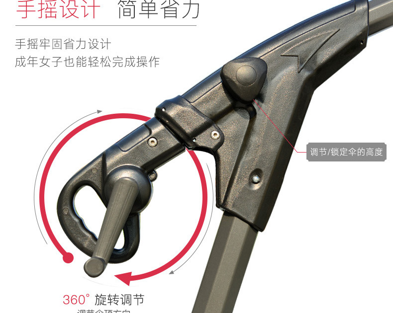 KIMDELIN 3M Patio Garden Umbrella Outdoor Market Table Round Umbrella with Crank and Push Handle For Pool,Market