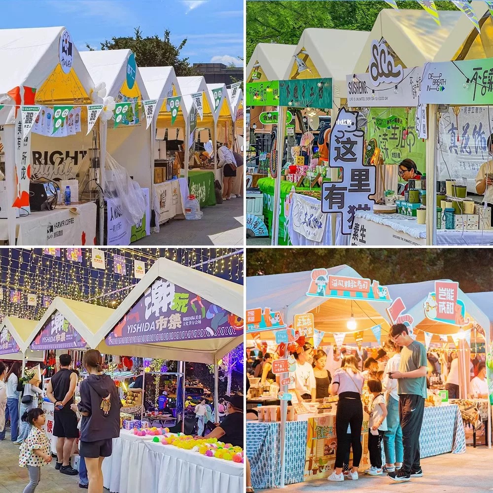 KIMDELIN 3x3m Folding Canopy / Folding Tent / Kanopi Bazar / Khemah(full Set) Payung Niaga Canopy Lipat Kanopi