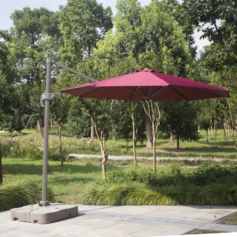 KIMDELIN 10ft Square Aluminum Cantilever Umbrella Offset Patio Umbrella Outdoor Market Umbrellas