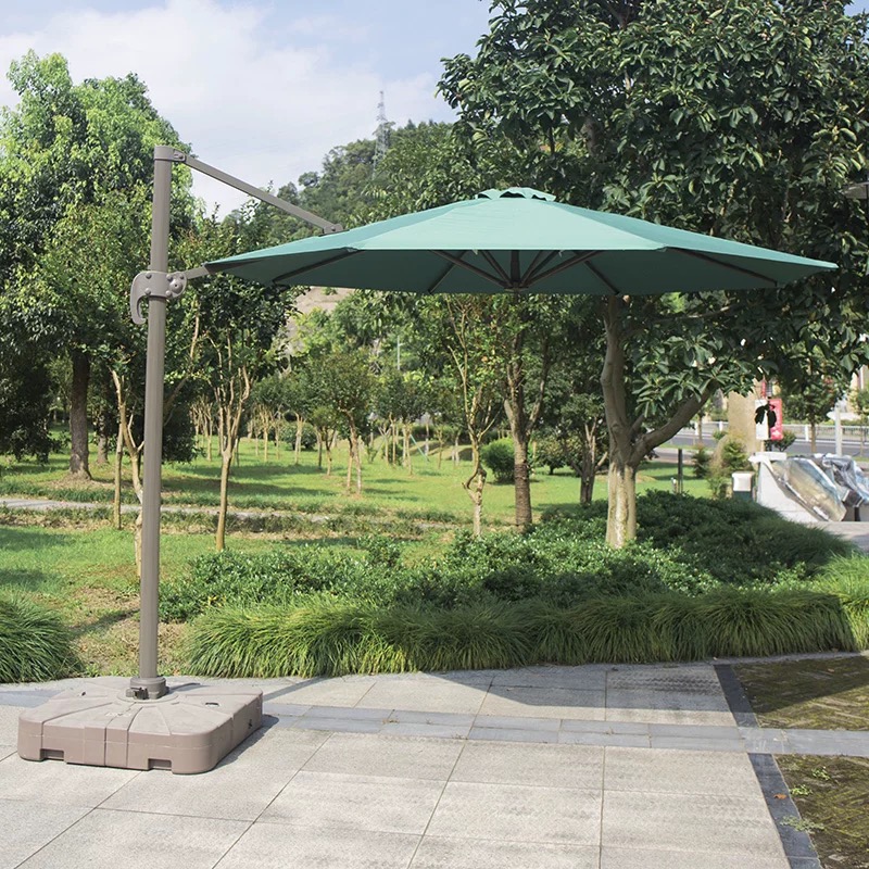 KIMDELIN 10ft Square Aluminum Cantilever Umbrella Offset Patio Umbrella Outdoor Market Umbrellas