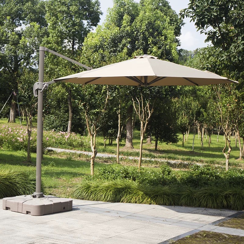 KIMDELIN 10ft Square Aluminum Cantilever Umbrella Offset Patio Umbrella Outdoor Market Umbrellas