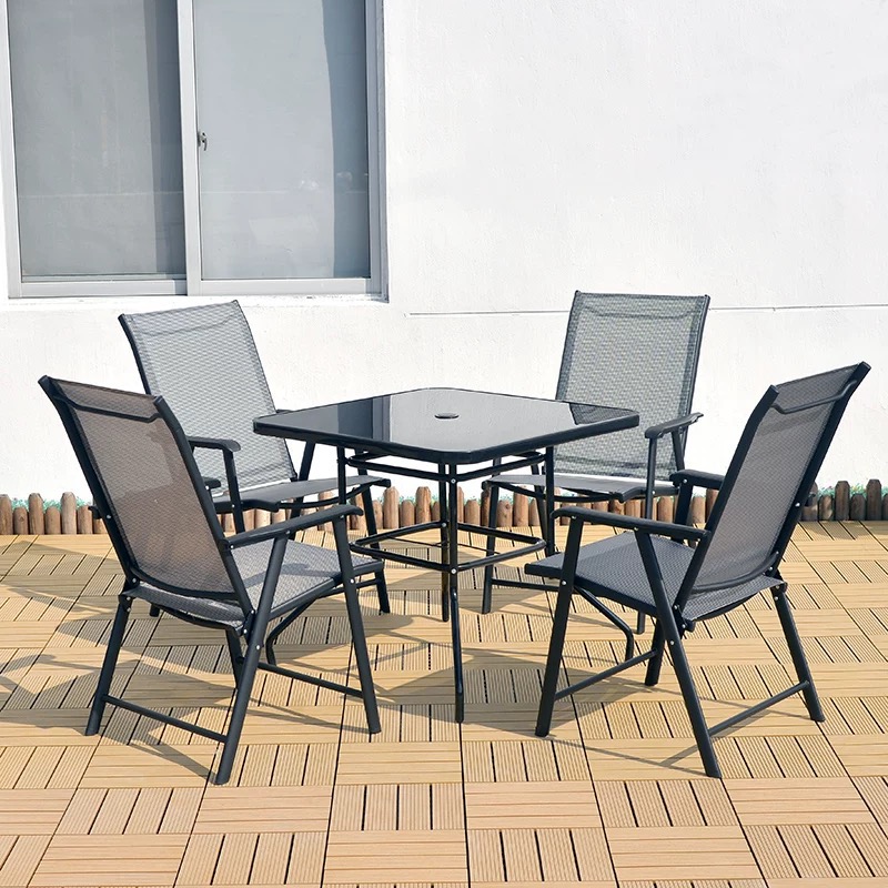 KIMDELIN Patio Dining Chairs, Outdoor Chairs, Portable Folding Chairs for Camping Pool Beach Deck