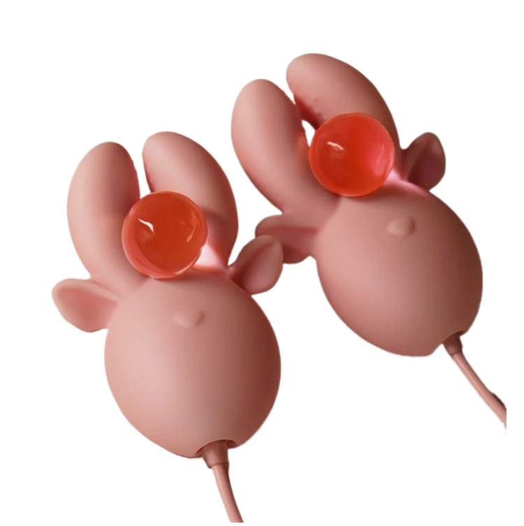 ที่หนีบเต้านมไฟฟ้า 18 ความถี่การสั่น กระตุ้นหลายจุด ออกแบบเลียนแบบหัวกวาง ระบบเสียงเงียบสมบูรณ์แบบ-sextoyfunny