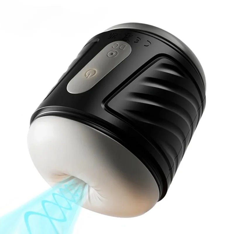 ถ้วยช่วยตัวเองใช้มือ ช่องทางคู่ทั้งช่องคลอดและทวารหนัก ระบบสั่น 3 ความถี่ เม็ดกรวดแน่นเต็ม วัสดุ TPE ปลอดภัยต่อผิว-sextoyfunny