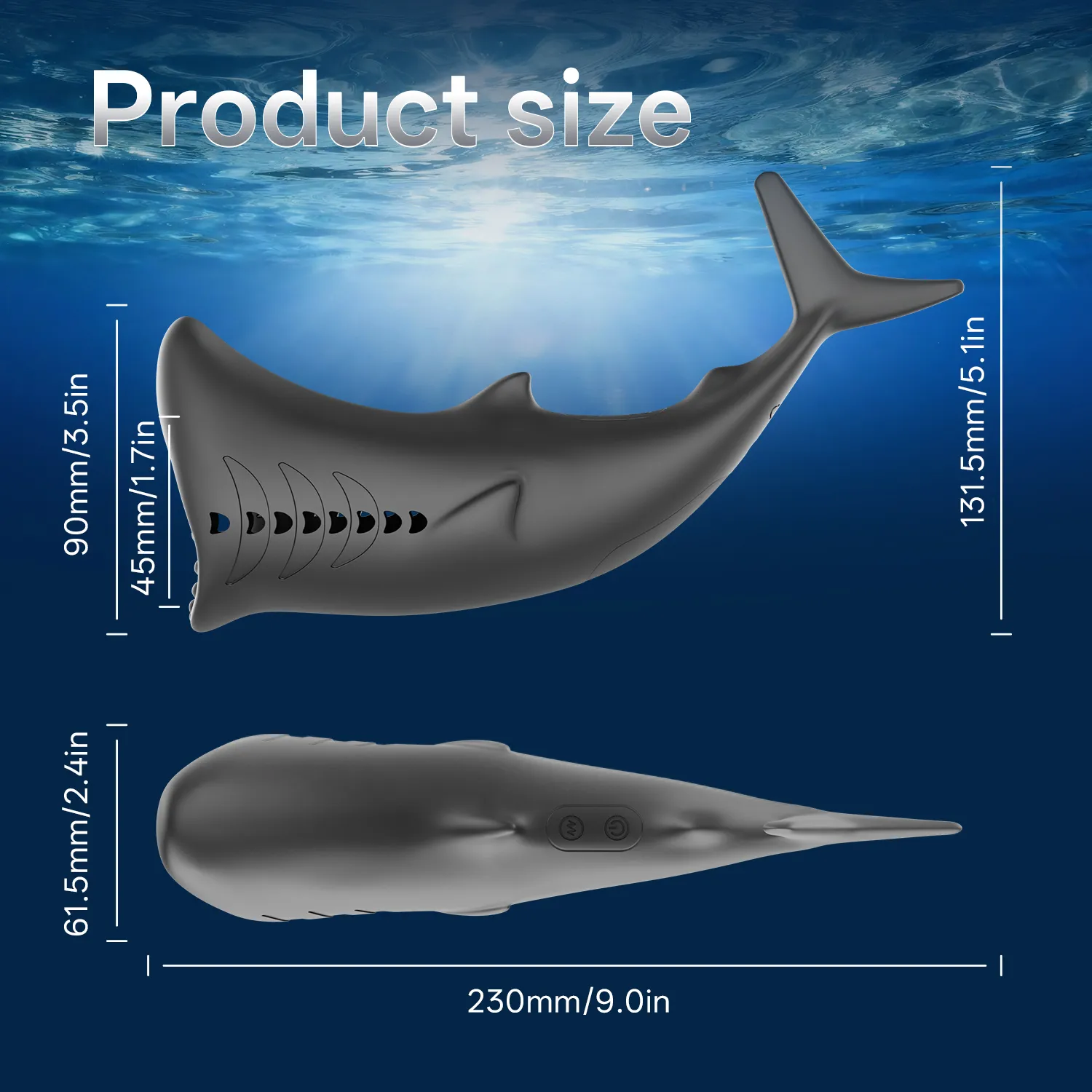 9 Modes Licking & Vibrating App Shark Shaped Masturbator