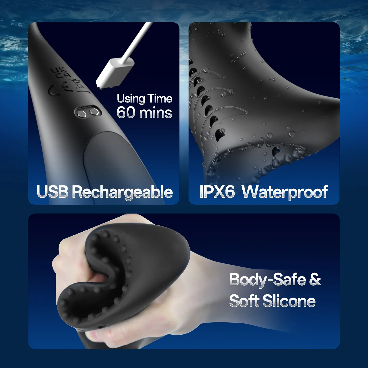 9 Modes Licking & Vibrating App Shark Shaped Masturbator