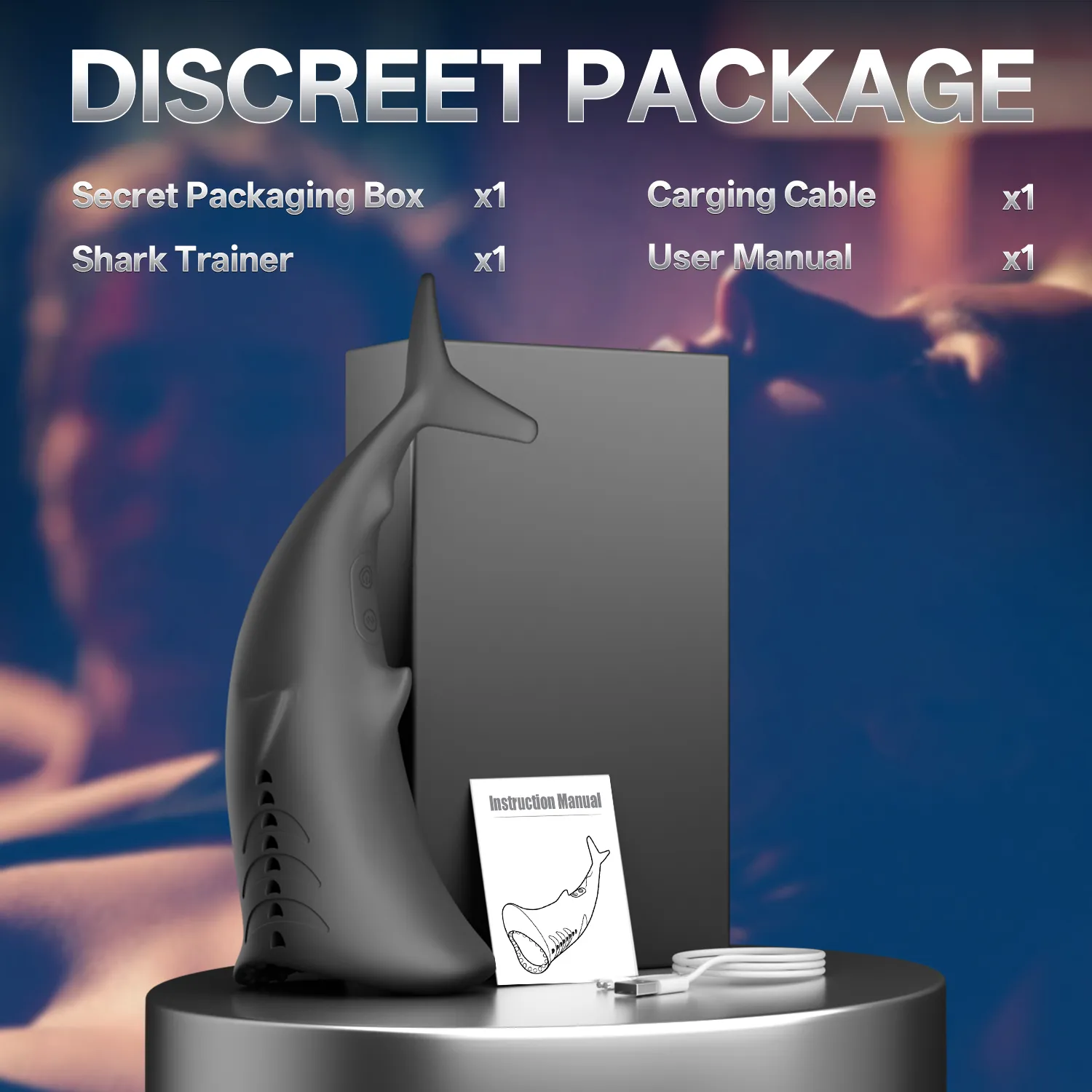 9 Modes Licking & Vibrating App Shark Shaped Masturbator